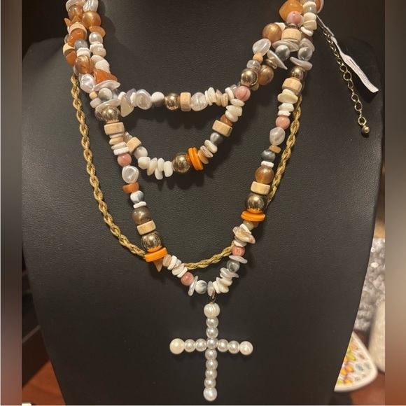 Free People Dream of Me Layered Statement Necklace NWT - Picture 3 of 4